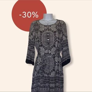 Women’s black & white shirt dress - Small